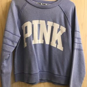 Blue Crewneck Sweatshirt by Pink